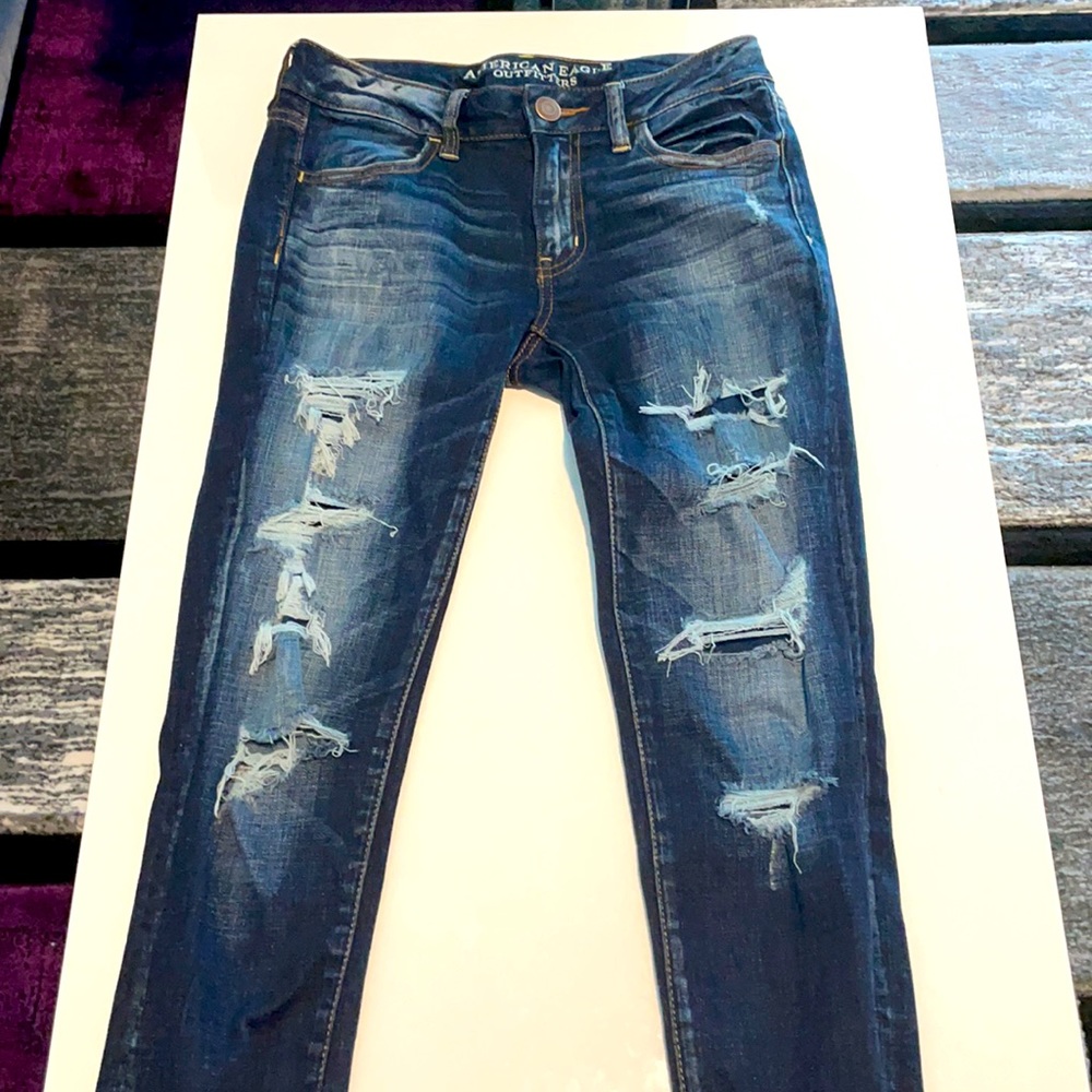 Dark Ripped Skinny Jeans